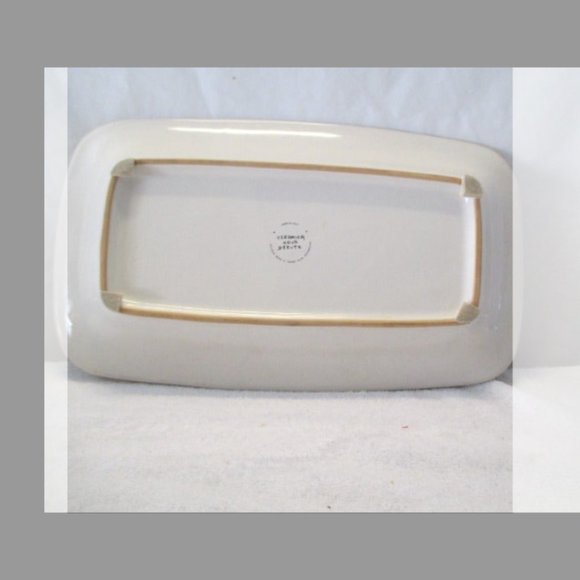 Vtg Italian Ceramica Nova Deruta Serving Platter Decorated--Decal & Hand Painted - Picture 7 of 11